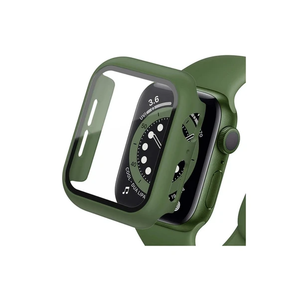 Apple Watch 42mm Camlı Kasa Ekran Koruyucu - Koyu Yeşil ürün görseli 1
