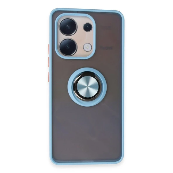 Xiaomi Redmi Note 13 4g Kılıf Montreal Yüzüklü Silikon Kapak - Buz Mavi ürün görseli 1