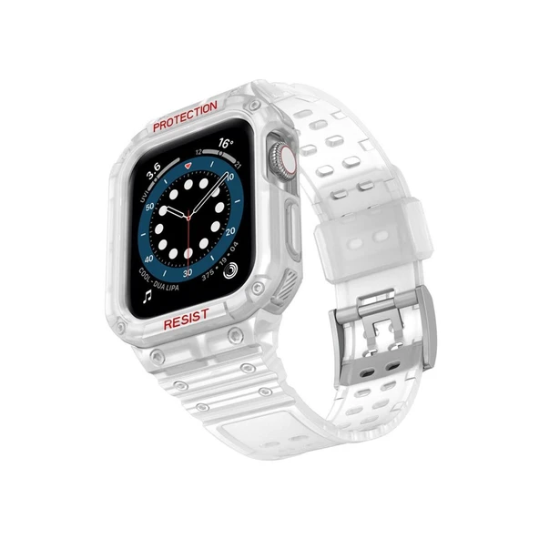 Apple Watch 42mm Kr401 Silikon Kordon (saat Değildir) - Şeffaf ürün görseli 1