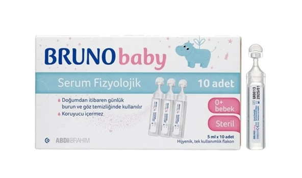 Bruno Baby Serum Fizyolojik 5 ml x 10 Flakon ürün görseli 1