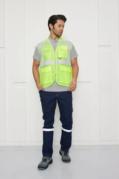 Orange Safety Mühendis Tipi İkaz Yeleği (SARI) ürün görseli 1