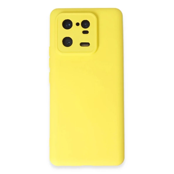 Xiaomi Mi 13 Pro Kılıf Nano İçi Kadife Silikon - Sarı ürün görseli 1