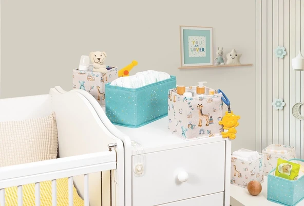 Baby 3'Lü Kullanışlı Çekmece Düzenleyici Çok Amaçlı Organizer Kutu (Yeşil) ürün görseli 1