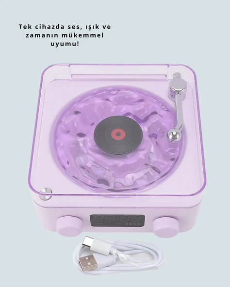 Bluetooth Hoparlör Mor - Resim 2