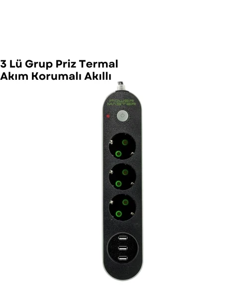 3 Usb Portlu Üçlü Priz Cxe103 ürün görseli 1