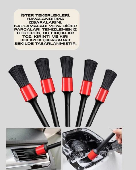 Yumuşak Kıllı Araç Bakım Fırça Takımı - Resim 5