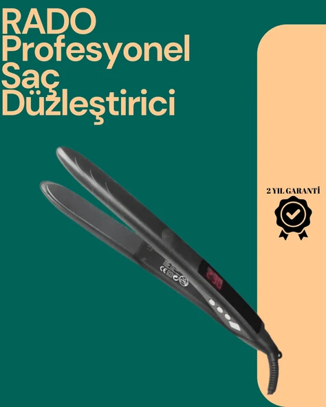 Isı Ayarlı Profesyonel Saç Düzleştirici – Titanyum Seramik Plaka ürün görseli 1