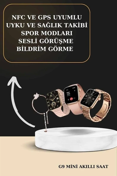 3 Kordonlu Pembe Amoled Ekran Akıllı Saat Yeni Nesil Kablosuz Bluetooth Kulaklık Anc/Enc ürün görseli 1