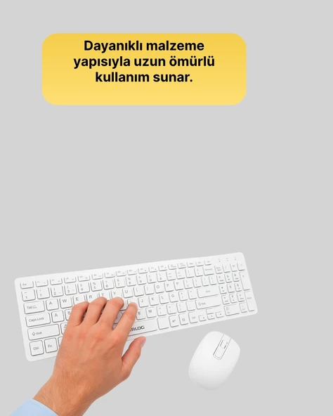Ofis Ev Kullanımı İçin Kablosuz Klavye Seti - Ergonomik Pratik - Resim 4