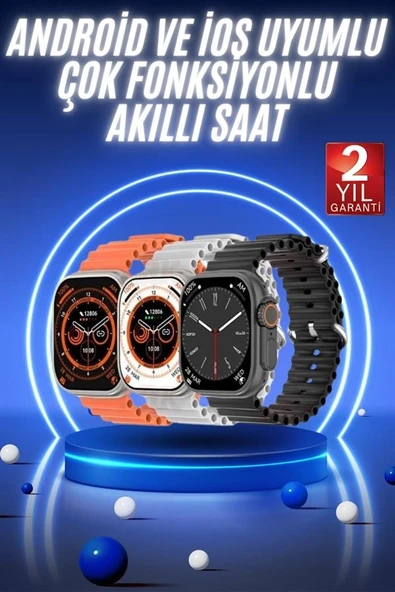 Akıllı Saat Android & İos Uyumlu Arama Bildirim Özellikli - Resim 2