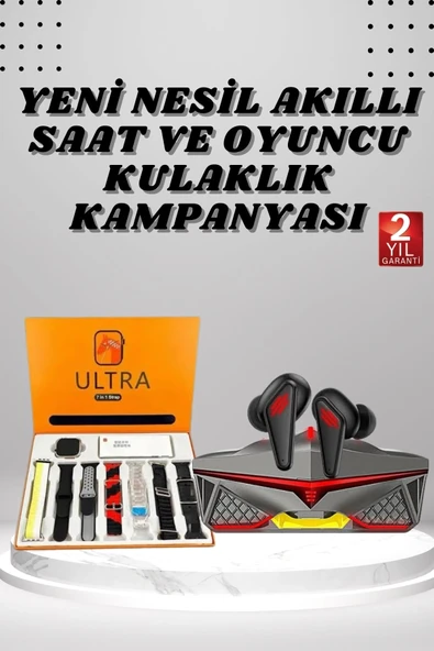 7 Kordonlu Akıllı Saat Kulaklığı Bluetooth Bağlantılı Android İos Uyumlu ürün görseli 1