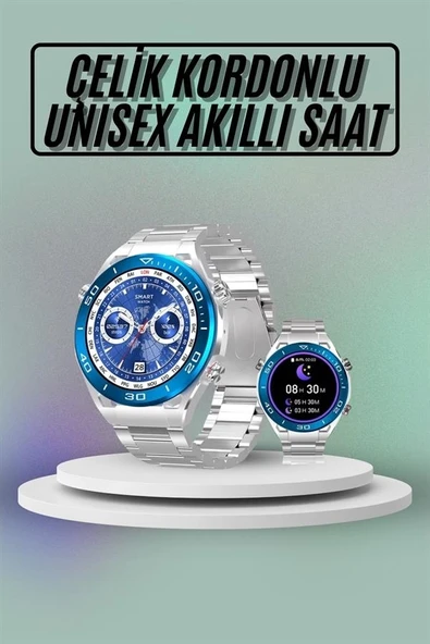 Akıllı Saat Çelik Kordonlu Ekran İos Çağrı Cevaplayabilen - Resim 2