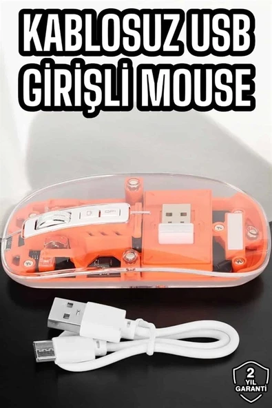 Mouse Çift Modlu Bağlantılı 2.4Ghz Destekli - Resim 2