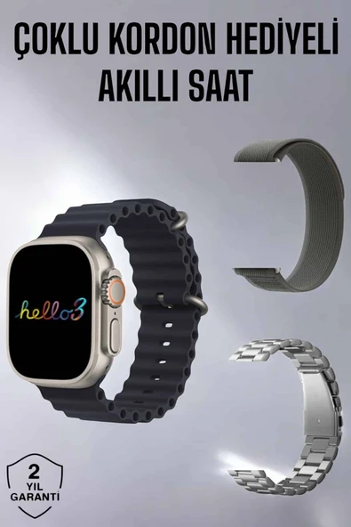 Akıllı Saat Yeni Nesil Bluetooth Bağlantılı Uyku Takibi Gps Nfc Uyumlu ürün görseli 1