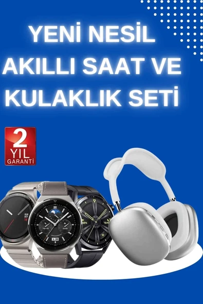 Yeni Nesil Sesli Görüşme Akıllı Saat Çoklu Şarj Girişli Bluetooth Kulaklık Nabız Ölçer ürün görseli 1