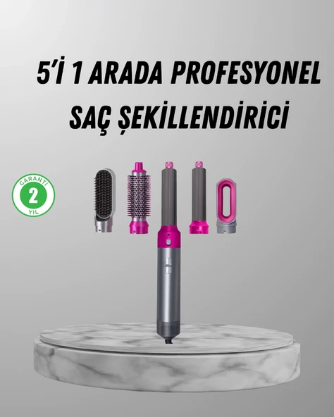 5’I 1 Arada Saç Şekillendirici Set Kuaför Düzeyinde Ergonomik Tasarım ürün görseli 1