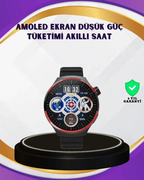 Dokunmatik Akıllı Saat Kablosuz Şarj Amoled Ekran ürün görseli 1
