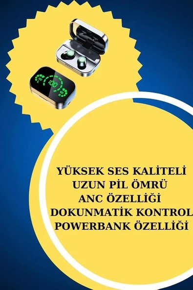 Tws Bluetooth Kulaklık Akıllı Saat Uyku Takibi Nabız Ölçer Uzun Pil Ömrü ürün görseli 1