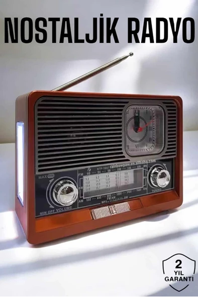 Nostaljik Radyo Usb,Aux Sd Kart Girişli Bluetooth Bağlantılı ürün görseli 1