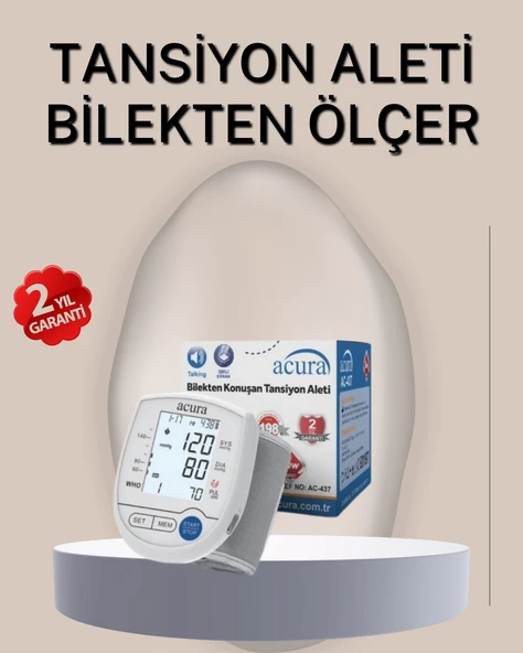 Bilekten Ölçer Aleti Şarjlı-Pilli Hafızalı Pratik Kullanım ürün görseli 1