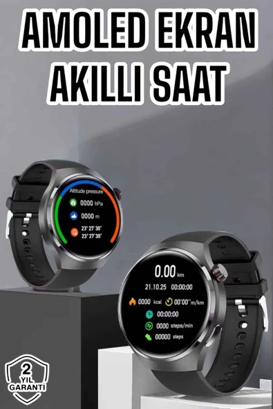 Akıllı Saat Bluetooth Bağlantılı Amoled Ekran Uyku Takibi ürün görseli 1