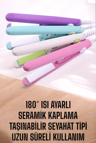 180°C Isı Uzun Süre Kalıcı Düzlük Sağlayan Mini Saç Düzleştirici - Resim 4