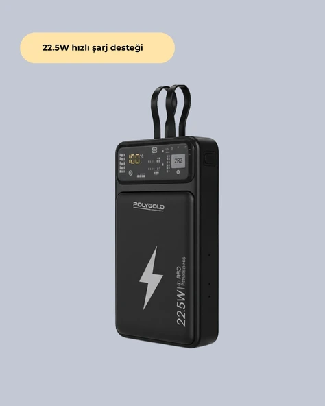Dahili Ekranlı 10000 Mah Çift Kablolu - Resim 3