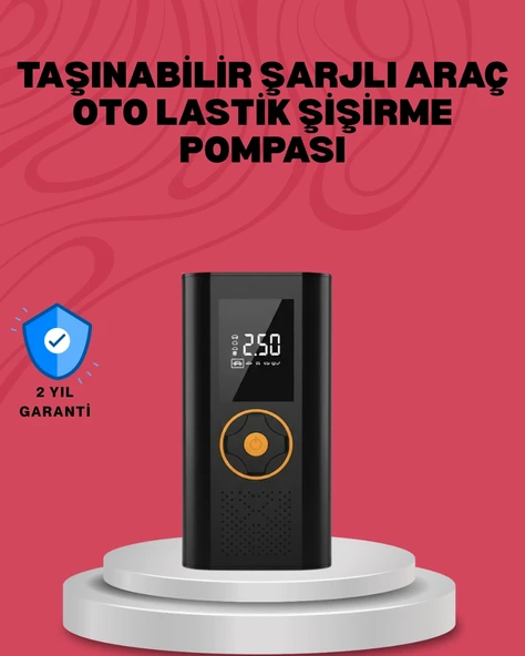 Çok Amaçlı Dijital Lastik Pompası Araç Bisiklet Top Uyumlu ürün görseli 1