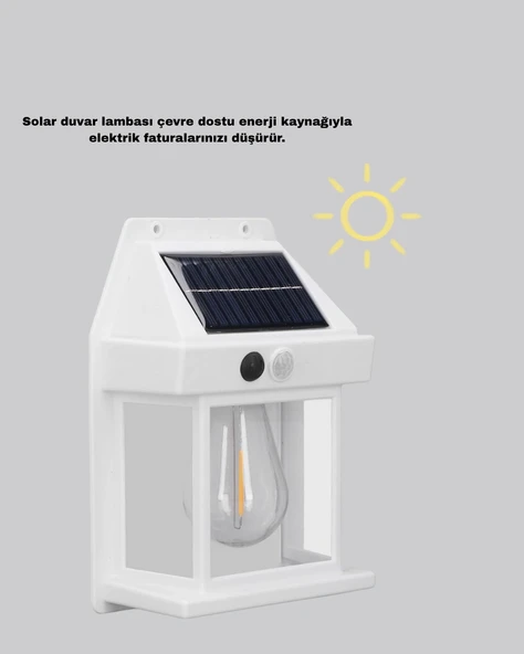 Solar Sensörlü Dış Mekan Lamba 3 Işık Modlu Ip65 Dayanıklı - Resim 5