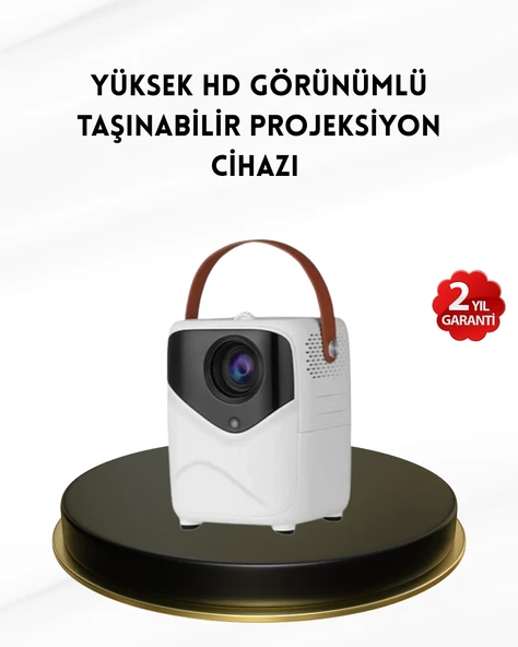 Mini Akıllı Projektör – 1080P Full Hd, 64Gb Depolama, 2Gb Ram, Uzaktan Kumanda Destekli ürün görseli 1