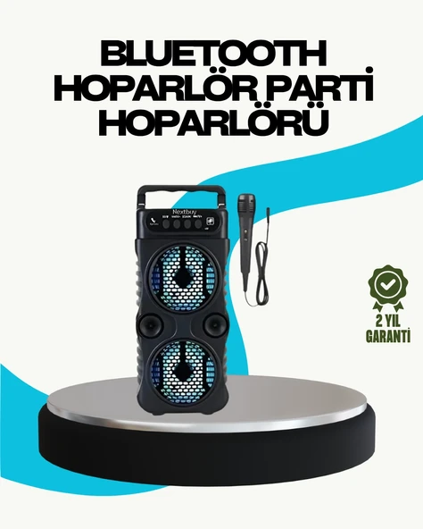 Led Işıklı Kablosuz Hoparlör – Bluetooth, Fm Radyolu, Taşınabilir Şarjlı ürün görseli 1