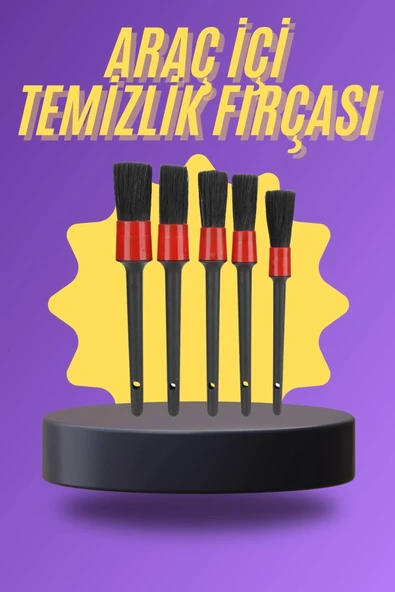 5 Parça Araç İçi Temizlik Fırçası Araç İçi-Dışı Temizleme Fırça Seti ürün görseli 1