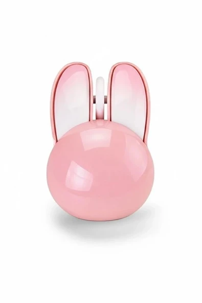 Tavşan Figürlü Kablosuz Mouse Pil Dahil Etiket Hediyeli Pembe ürün görseli 1