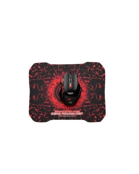 Mouse Mousepad Seti 3 Dpı Ayarı Led Işıklı Ergonomik Yapı - Resim 3