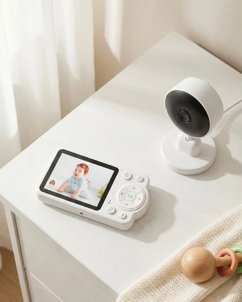 Gece Görüşlü Kablosuz Bebek Monitörü Ağlama Hareket Algılama ürün görseli 1