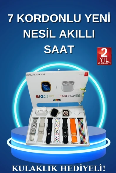 Akıllı Saat Bluetooth Kulaklık Adımsayar Takibi Çağrı Cevaplama ürün görseli 1