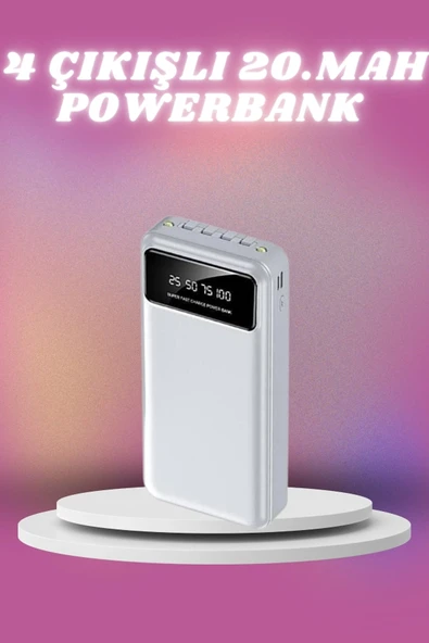4 Çıkışlı 20.000 Mah Taşınabilir Çoklu Giriş ürün görseli 1
