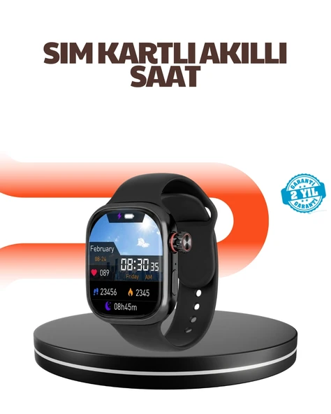 Telefon Bağımsız Sım Kartlı Akıllı Saat Nabız Ölçerli ürün görseli 1