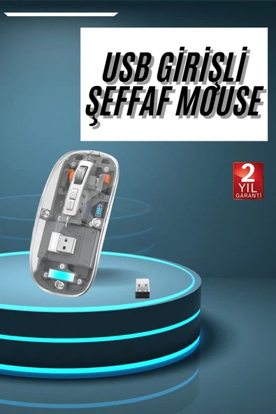 Kablosuz Mouse Şarjlı Bluetooth Wireless Çift Modlu Sessiz ürün görseli 1