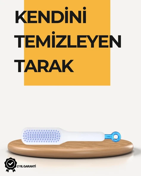 Kendi Kendini Temizleyen Saç Tarağı – Anti-Statik, Silikon Uçlu, Abs Malzeme, 22X4 Cm ürün görseli 1