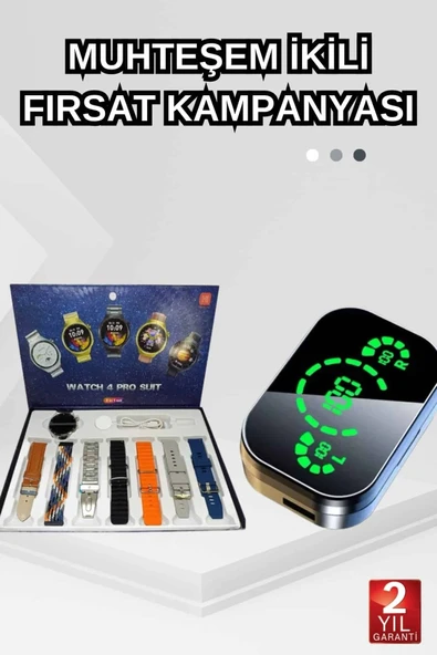 Dokunmatik Akıllı Saat Yeni Nesil Kulaklık Kampanyası Bluetooth Bağlantılı Anc Özelliği ürün görseli 1