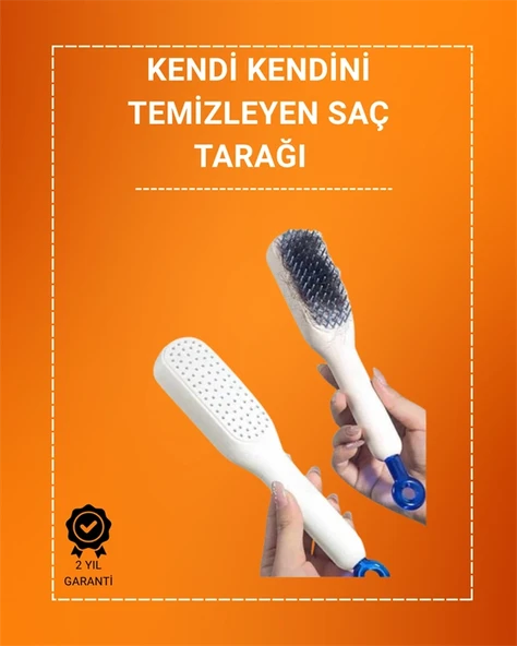 Kafa Derisi Masajlı Saç Tarağı – Kendini Temizleyen, Anti-Statik ürün görseli 1