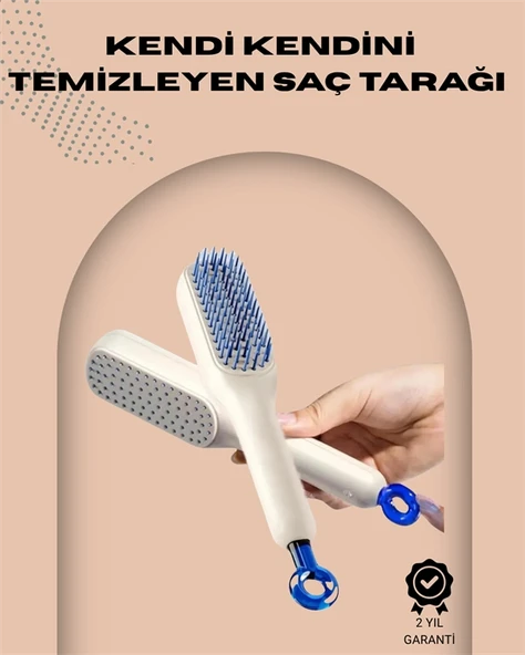 Otomatik Temizlenen Ergonomik Saç Tarağı – Masaj Başlıklı ürün görseli 1