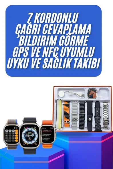 Yeni Nesil Unısex 7 Kordonlu Çok Fonksiyonlu Nabız Ölçer Uyku Takibi ürün görseli 1