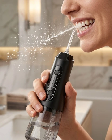 Kablosuz Ağız Duşu Ipx7 Su Geçirmez 320 Ml Hazneli Derin Temizlik ürün görseli 1
