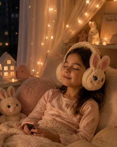 Kablosuz Peluş Bluetooth Kulaklık Yumuşak Tasarım Tf Kart Desteği ürün görseli 1