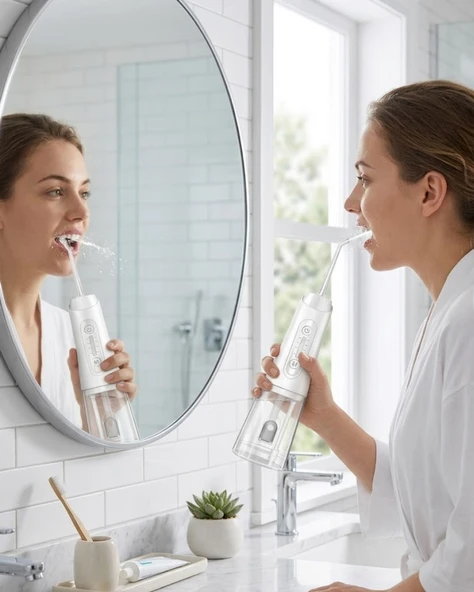Kablosuz Ağız Duşu Ipx7 Su Geçirmez 320 Ml Hazneli Güçlü Su Basınçlı ürün görseli 1