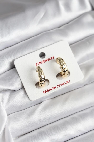 14K Gold Renk Kaplama Cm Kadın Küpe ürün görseli 1