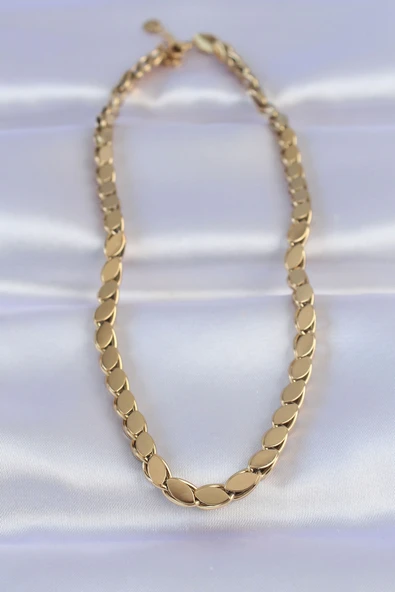 316L Çelik Gold Renk Arpa Model Kolye - Resim 2
