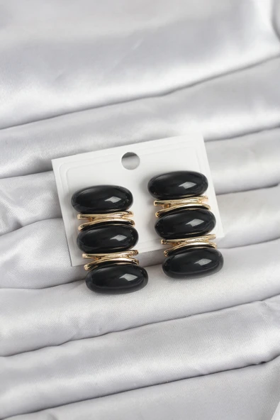 Siyah Model Gold Renk Kadın Küpe ürün görseli 1